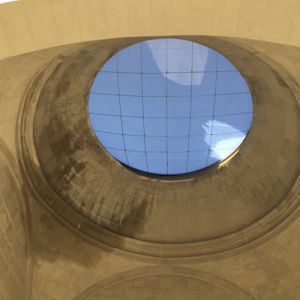 Imagen de la cúpula de ETFE desde dentro